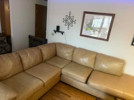Photo of free Leather Couch (McHenry County) #1