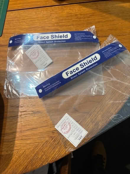 Photo of free 2x face shields, (Woodley RG6) #1
