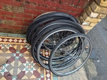 Photo of free 700c bicycle wheels and tyres (Leytonstone E11) #1
