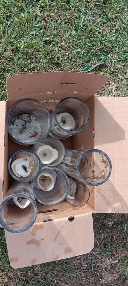 Photo of free Bunch of clear glass vases candles (North park) #3