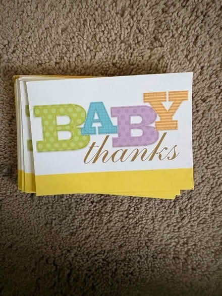 Photo of free Blank Baby Thanks Cards (12) (Union, NJ) #1