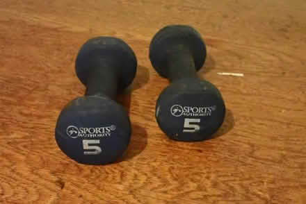 Photo of free (2) 5-lb hand weights (central San Rafael) #1