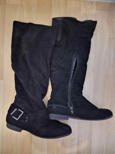 Photo of free Fake suede calf length boots Uk 5 (HA7) #1