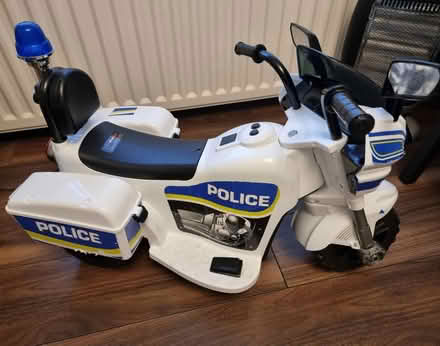 Photo of free Electric 6v police motorcycle (Rathcoole, Bt37 9ba) #1
