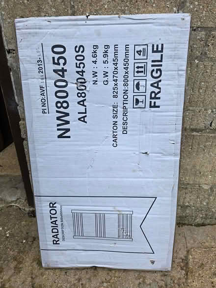 Photo of free Bathroom radiator new unopened (Stroud) #1