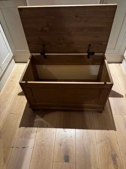 Photo of free IKEA wooden chest, toy storage, ottoman (Brick End CM6) #2