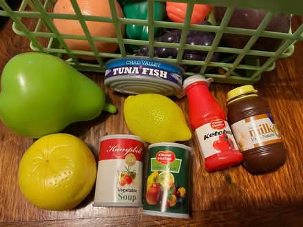 Photo of free Kids plastic shopping basket with food (Higham Hill E17) #3
