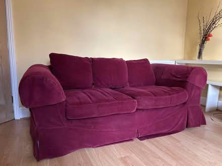 Photo of free Comfy red 3-seater sofa (Bloomfield) #1