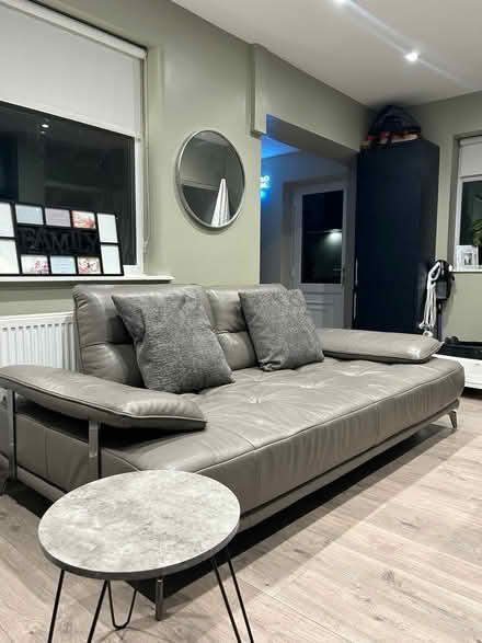 Photo of free Grey leather cinema sofa bed (Southport PR8) #2