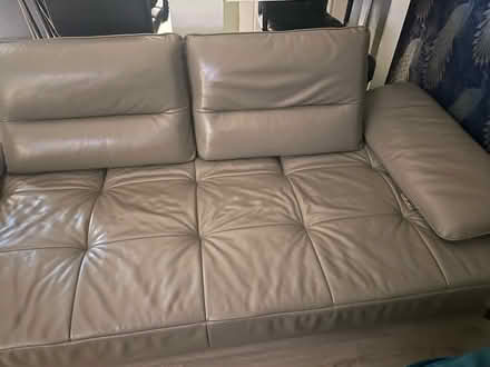 Photo of free Grey leather cinema sofa bed (Southport PR8) #1