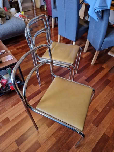 Photo of free 3 metal dining chairs (Wandsworth SW18) #2