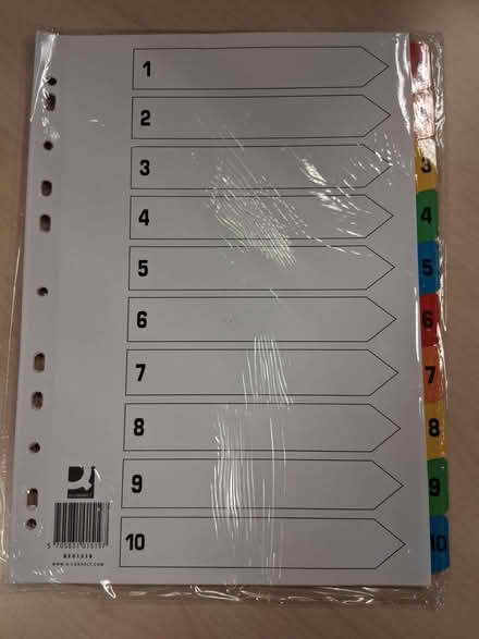 Photo of free 8 packs A4 dividers 10 per pack, coloured tabs (Temple Cowley OX4) #1