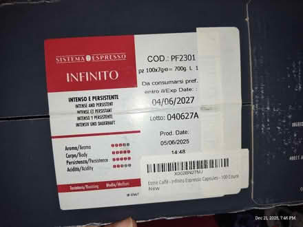 Photo of free Essse Caffe Expresso pods (Downers Grove) #3