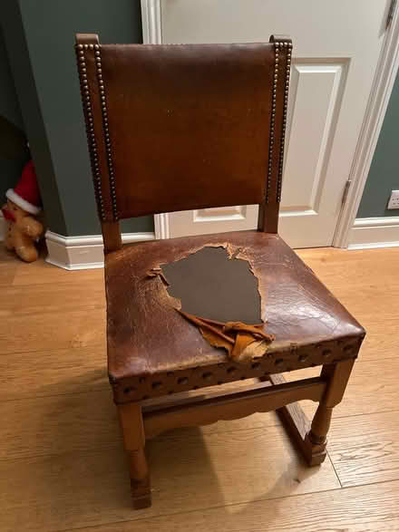 Photo of Tall Back Oak Dining Chairs (Brentford) #1