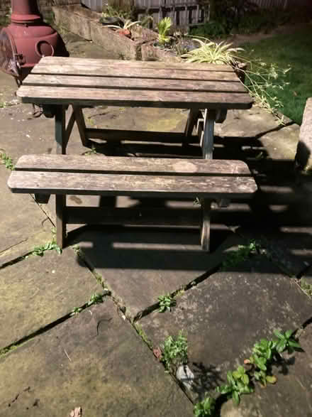 Photo of free Kid sized picnic table (Higher Walton Preston PR5) #1