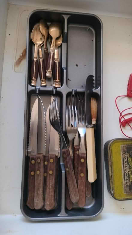 Photo of free Kitchen clear out, kettle, iron, cutlery drawers, silver microwave, plates bowls etc (Southport PR8) #4