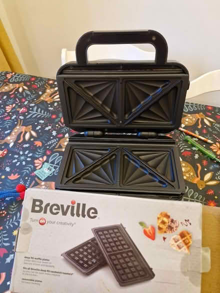Photo of free Sandwhich press with waffle plates (Mitcham) #1
