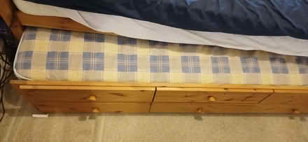 Photo of free Single pine trundle bed (Sible Hedingham CO9) #2
