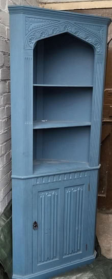 Photo of free Vintage corner bookcase cupboard (Huyton Quarry L36) #1