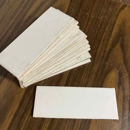 Photo of free White Tile Remains 3in x 8in (Foster & California Ave) #1