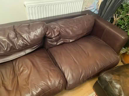 Photo of free Brown leather sofa (MK111HZ) #4