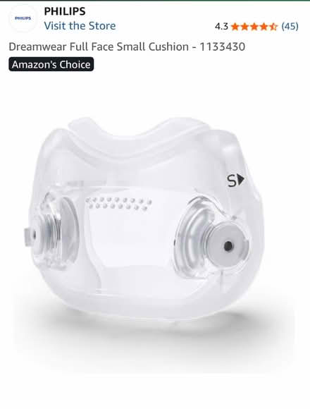 Photo of CPAP mask size S (Cliff N / Mississauga Valley) #1