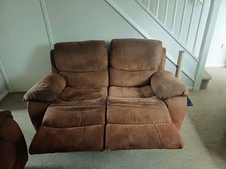 Photo of free Two seater reclining sofa (Rochford SS4) #1