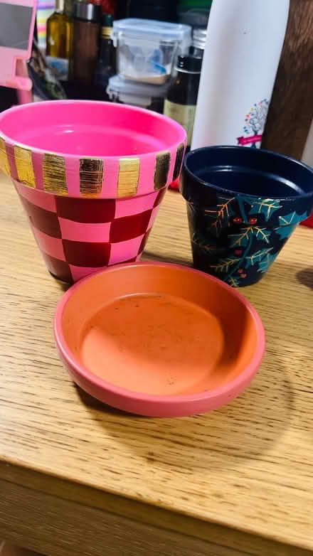 Photo of free Hand Painted Vase and Pots (N19) #2