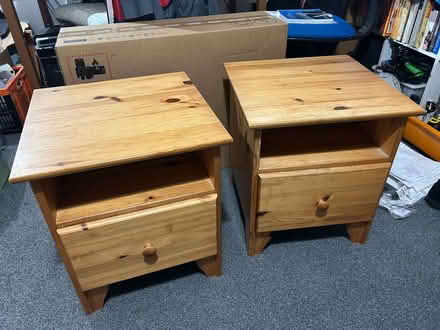 Photo of free Pine bedside cabinets (Helsington LA8) #1