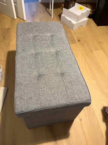 Photo of free Grey storage chest, upholstered (Gallows Bridge EX1) #1