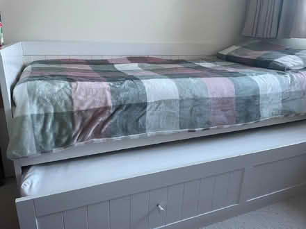 Photo of free Day bed frame with trundle bed and mattresses (Congleton CW12) #2