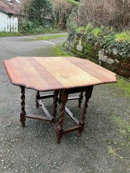 Photo of free Oak drop-leaf table (Nether Skyborry LD7) #2