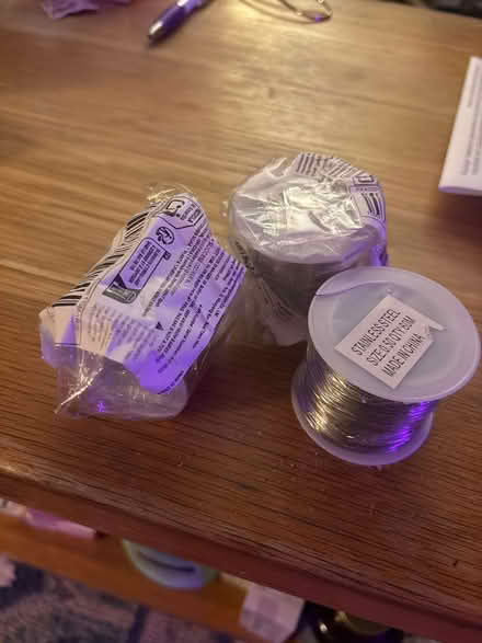 Photo of free 3 rolls jewellery wire (Limehouse E1) #1