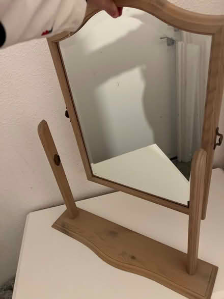 Photo of free Wooden mirror with detachable stand (Waltham cross EN8) #1