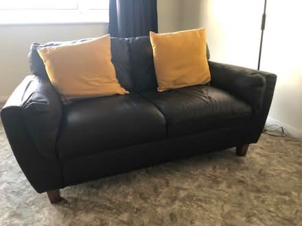 Photo of free 2 seat sofa in faux leather vgc (Upperton Rd, Eastbourne) #2