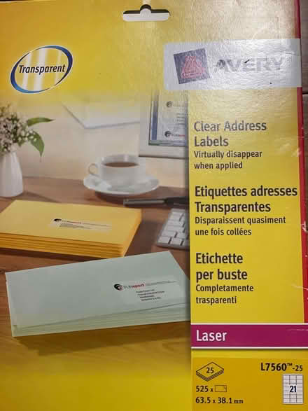 Photo of free Clear address labels (UB6) #1