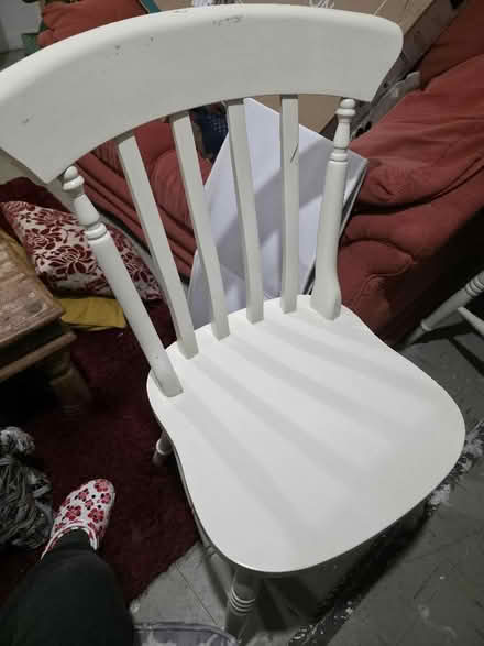 Photo of free 4x White chairs (Swindon Village GL51) #1