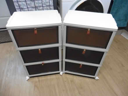 Photo of free 2 Small Plastic Storage. (Bedford Centre MK40) #1