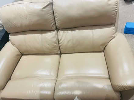 Photo of free Beige leather recliner sofa (Ox38xd OX3) #3