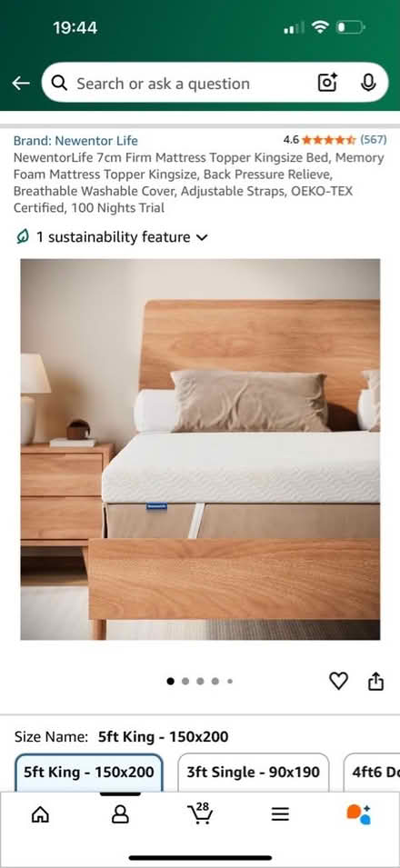 Photo of free Mattress toppe (Summertown OX2) #1