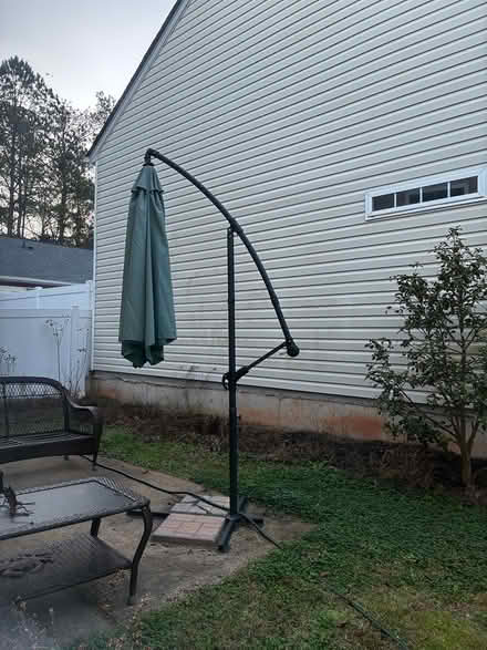 Photo of free Patio umbrella and stand (Woodstock) #1