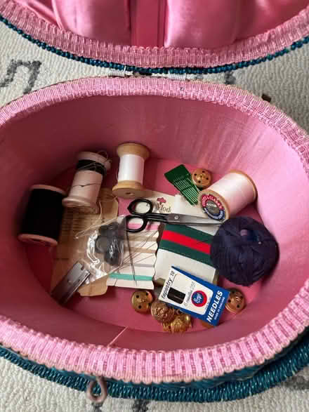 Photo of free Vintage Sewing Kit Basket (Rego Park) #2