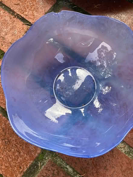 Photo of free Beautiful blue glass bowl (Foothill Boulevard Cupertino) #1