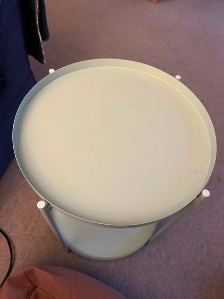 Photo of free 2 green side tables (Bermondsey SE16) #2
