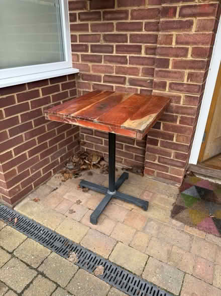 Photo of free Bistro table with adjustable feet (AL3) #1