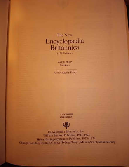 Photo of free Encyclopaedia Britannica 15th Ed (Ipswich, IP4) #2