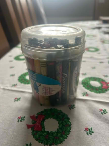 Photo of free Tub of coloured crayons (Bisley Woking GU24) #1