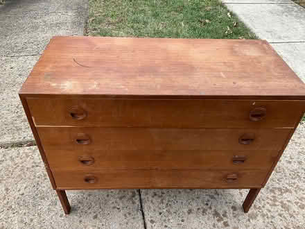 Photo of free Teak dresser side table (West Springfield) #2