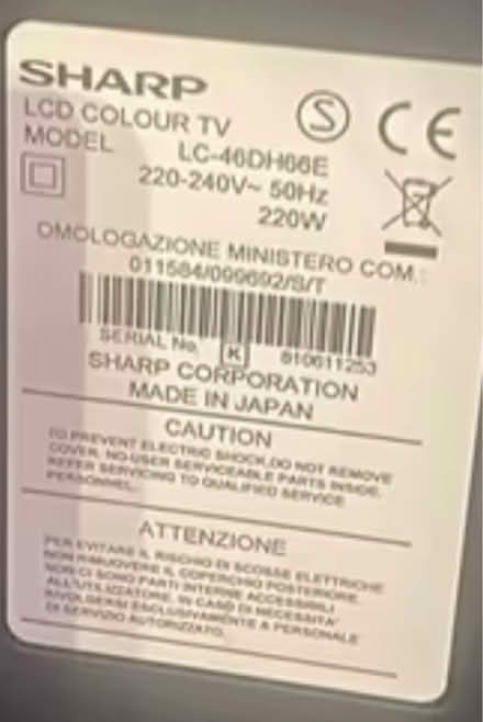 Photo of free SHARP TV 40” from N14 4BE (Oakwood N14) #1