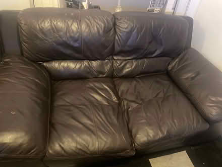 Photo of free Two leather sofa(1 recliner) (Slough SL3) #3
